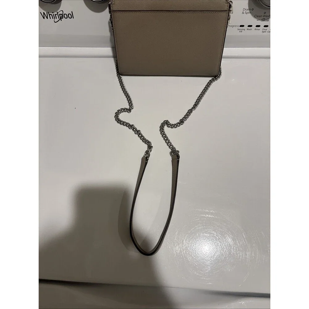 Tory Burch Emerson Leather Chain Crossbody in Grey Heron